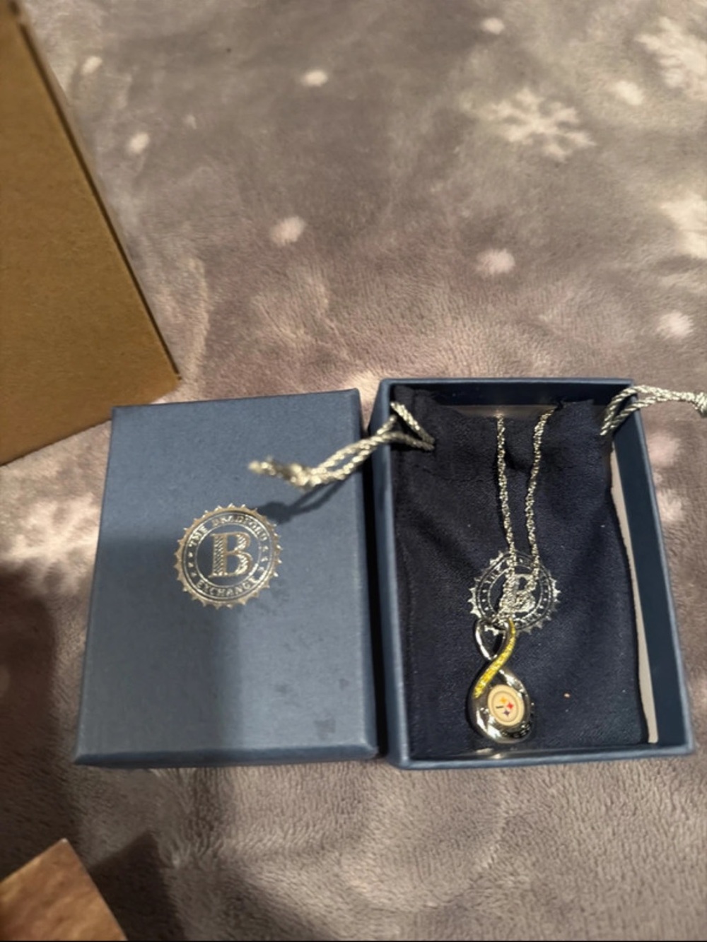 The Bradford Exchange Two-Tone Silver and Yellow Infinity Locket Necklace
